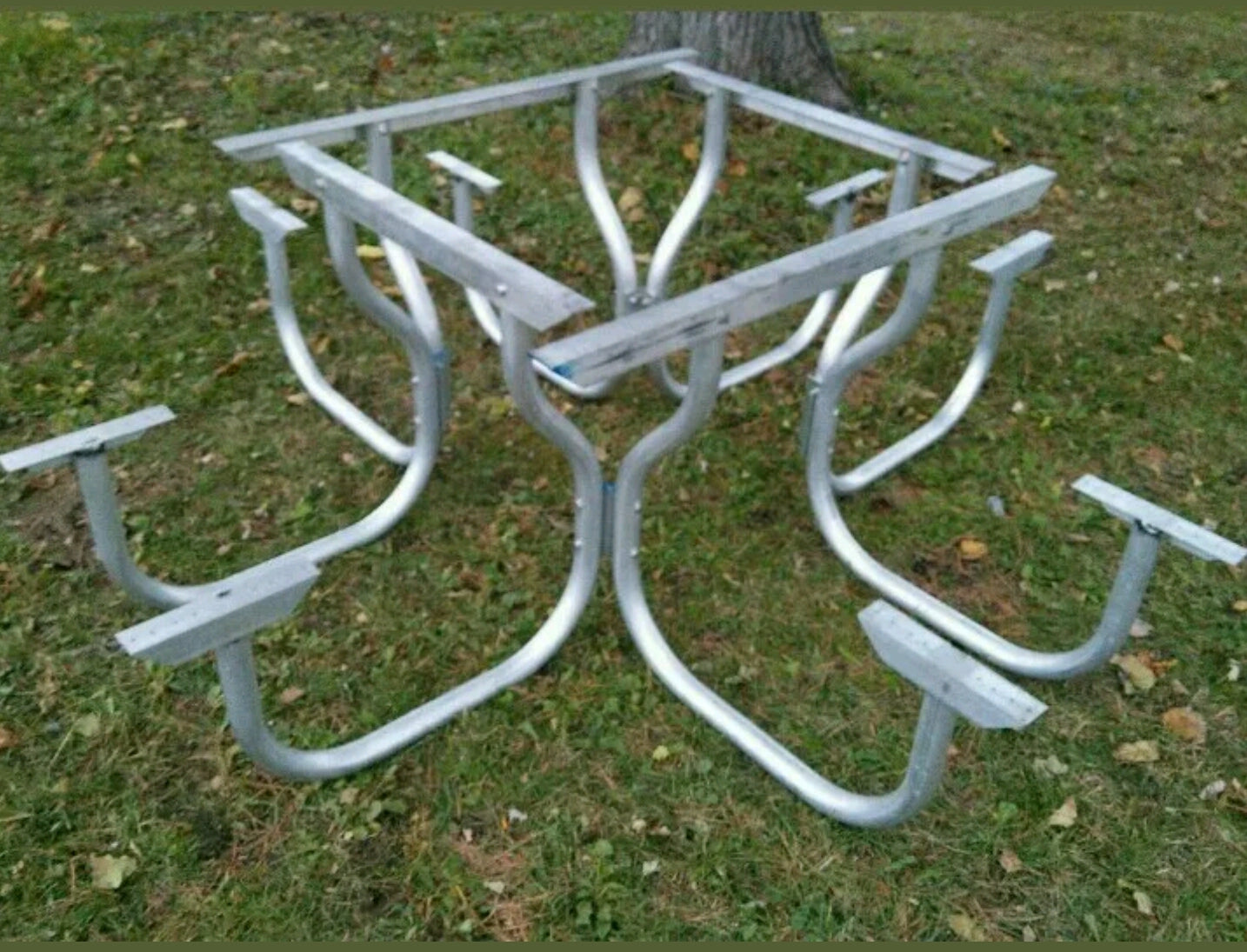 Aluminum  sq.top picnic table frame- frame only