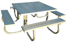 All Aluminum Picnic Table Square top with Stainless steel hardware