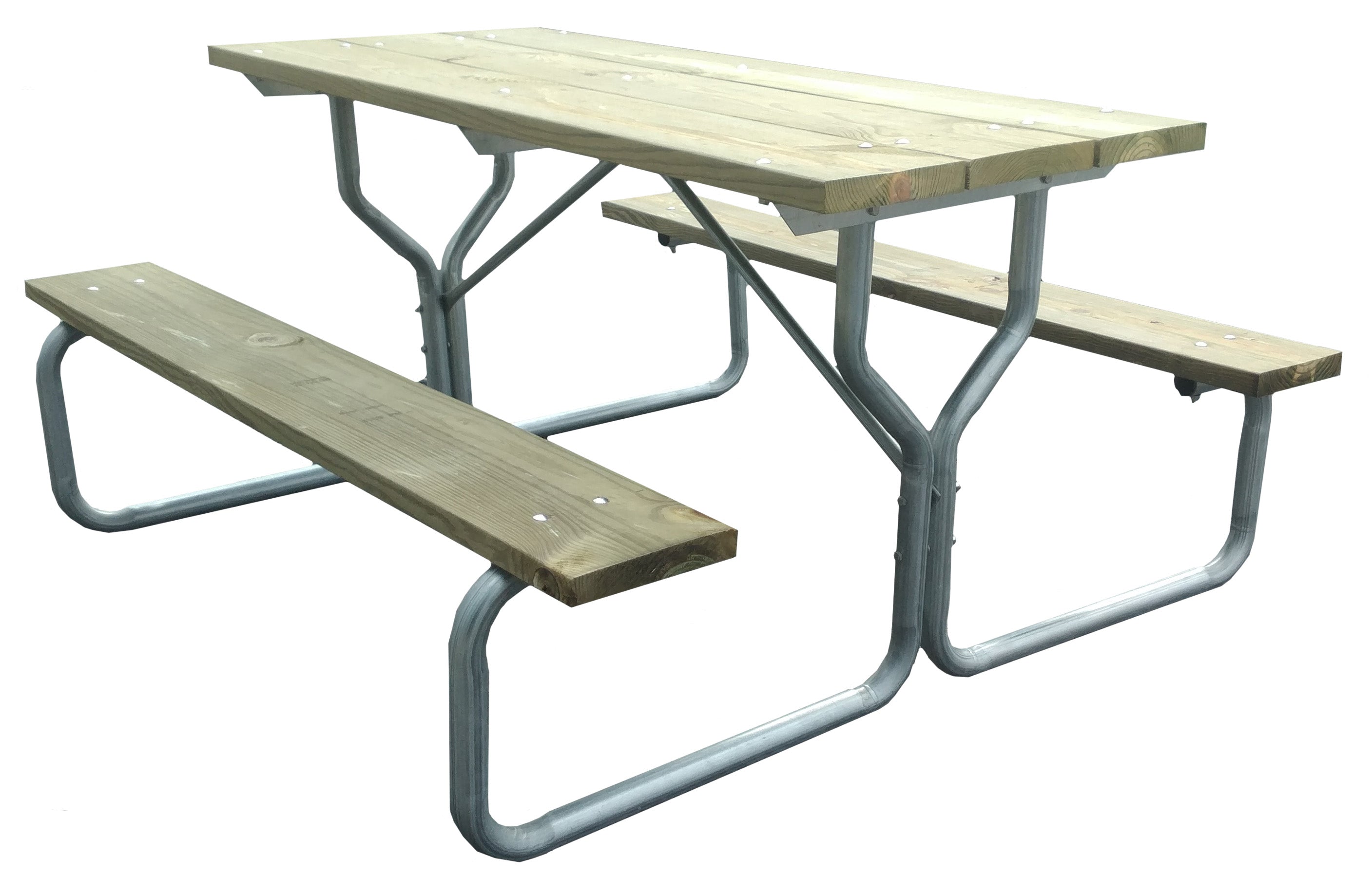 Picnic Table with galve steel frame