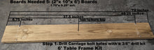 Galve steel picnic table frame- frame only