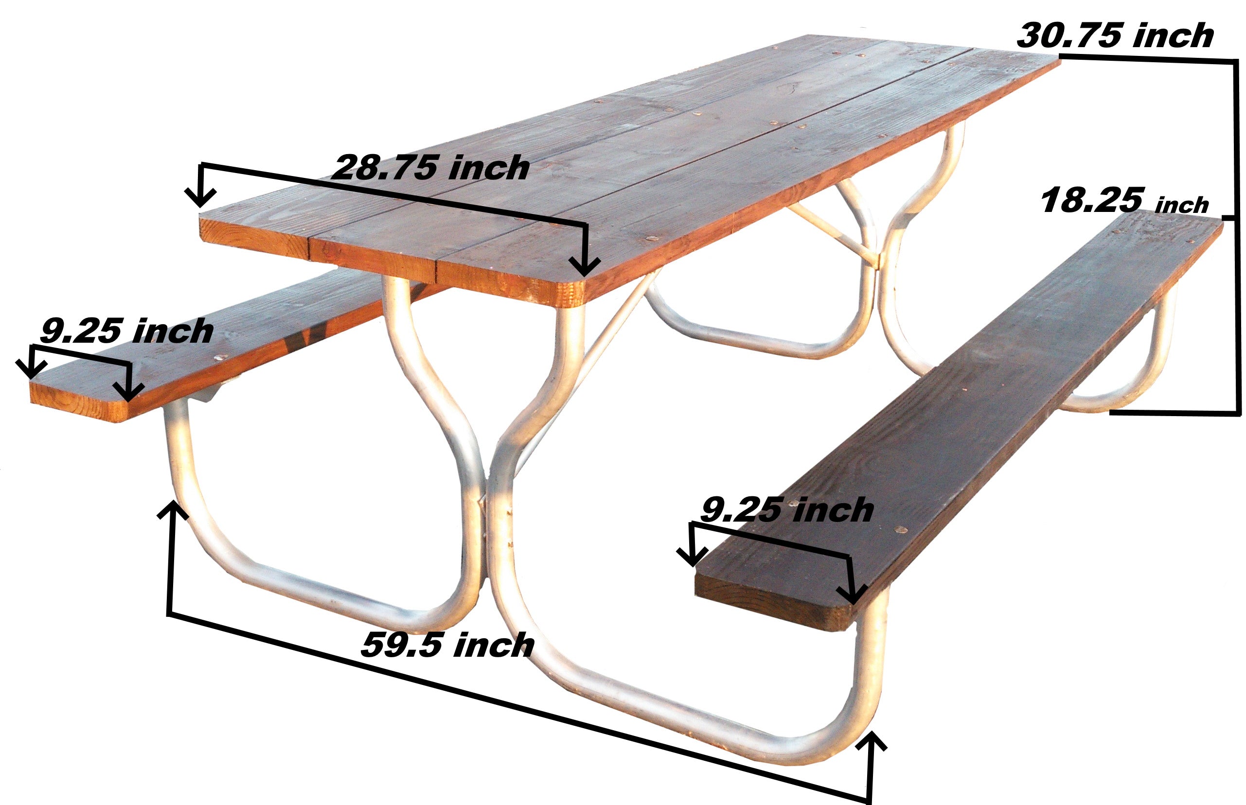 Aluminum Picnic Table frame carriage bolt style - frame only